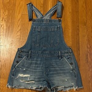 Abercrombie & Fitch Blue Denim Overalls